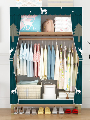 衣柜简易布衣柜加粗加固钢管钢架布衣橱布艺衣柜组装衣橱