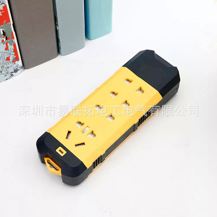 包胶地拖插排 插座 4位11孔 安全门插线板 地拖插座 新国标插线板