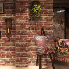 Retro Nostalgic American Style Brick Pattern Wallpapers for Cafes, Bars, Restaurants, Cultural Stones, Red Brick Wallpaper