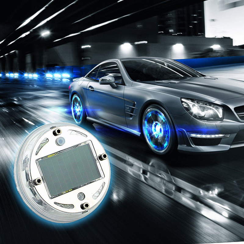车闪 S02 太阳能轮毂灯 LED灯爆闪 炫彩风火轮 夜视轮胎灯