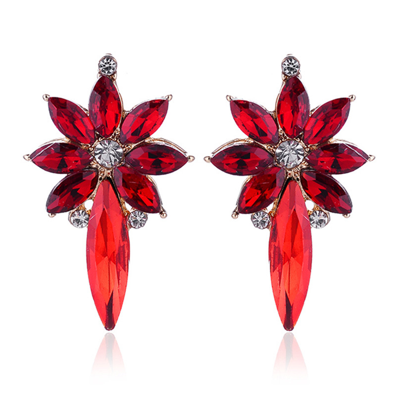 8g Weight 304 Stainless Steel Ear Needle Material Rhinestones Inlay Material Ear Studs Classification 1 Pair Quantity Daily Occasion Alloy Material Flower Pattern Women'S Gender Inlay Design Vintage Style Style 1 Pair Vintage Style Flower Alloy Inlay Rhinestones Women's Ear Studs 3