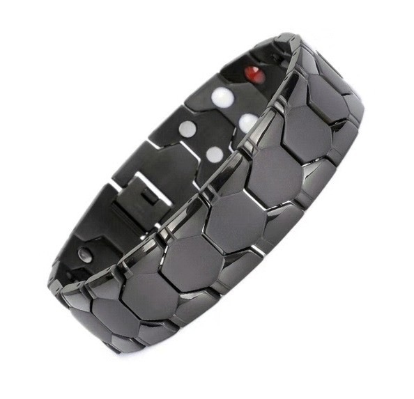 Hexagonal Magnetic Bracelet Men Spherical Four In One Wide Band_voghion.com