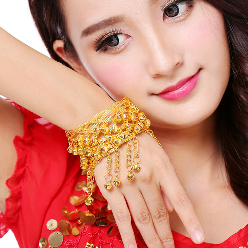 Belly stage bracelet ethnic dance metal bell arm bracelet costume bell armband indian dance performance accessories