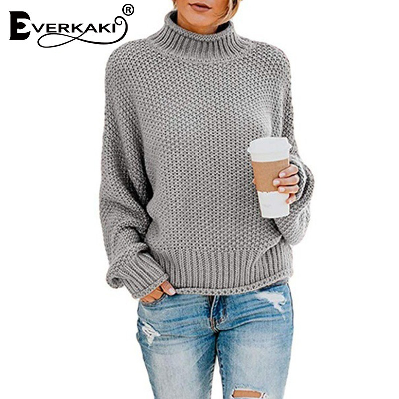 Suéter de Punto Holgado con Cuello Alto para Mujer, Otoño/Invierno 2025, Nuevo en Amazon y Wish, Estilo Europeo y Americano