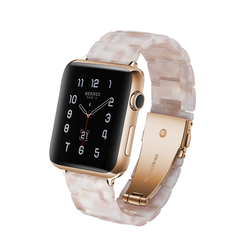 适用apple watch苹果手表树脂表带iwatch4/3/2/1特色新品38mm42mm