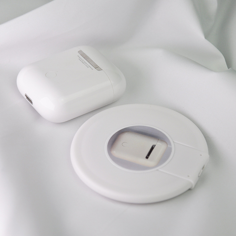 2nd and 3rd generation wireless charger for earphones Mini slim smart Bluetooth earphone charging_voghion.com