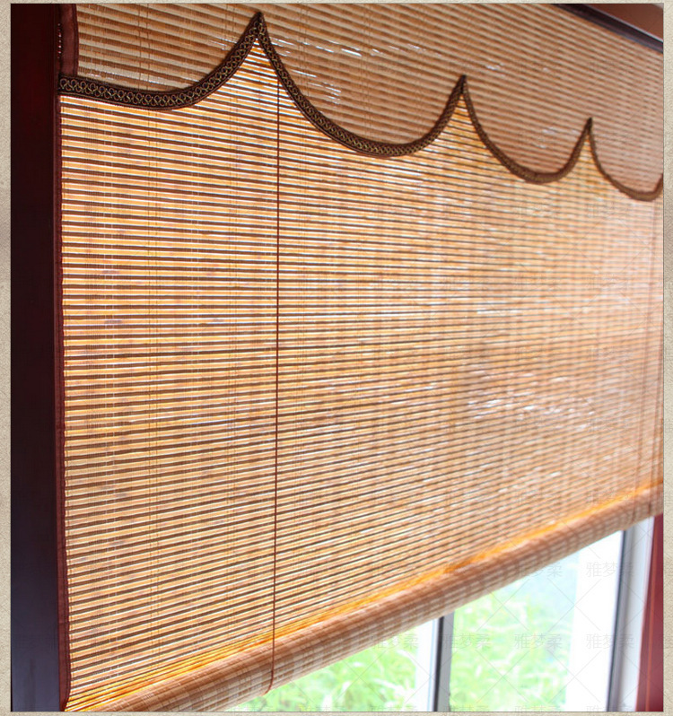 厂家供应竹帘卷帘客厅茶室中国风复古升降卷帘禅意遮光帘成品定制