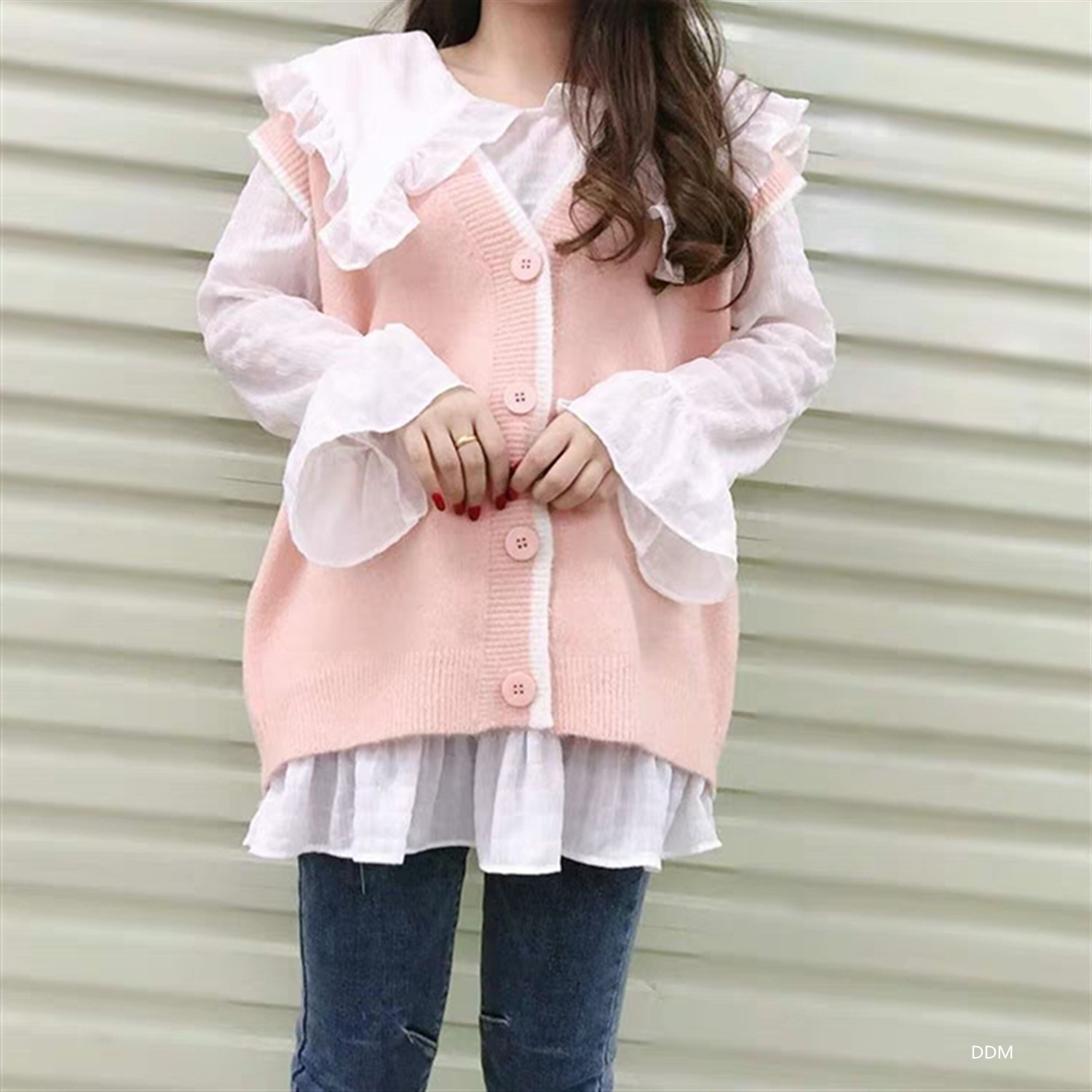 Gilet femme en Mouton cachemire - Ref 3316450 Image 18