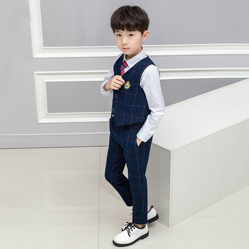 Kindergarten uniforms, spring and autumn clothing, children's college style vest suits, primary school uniforms, class uniforms, customized LOGE