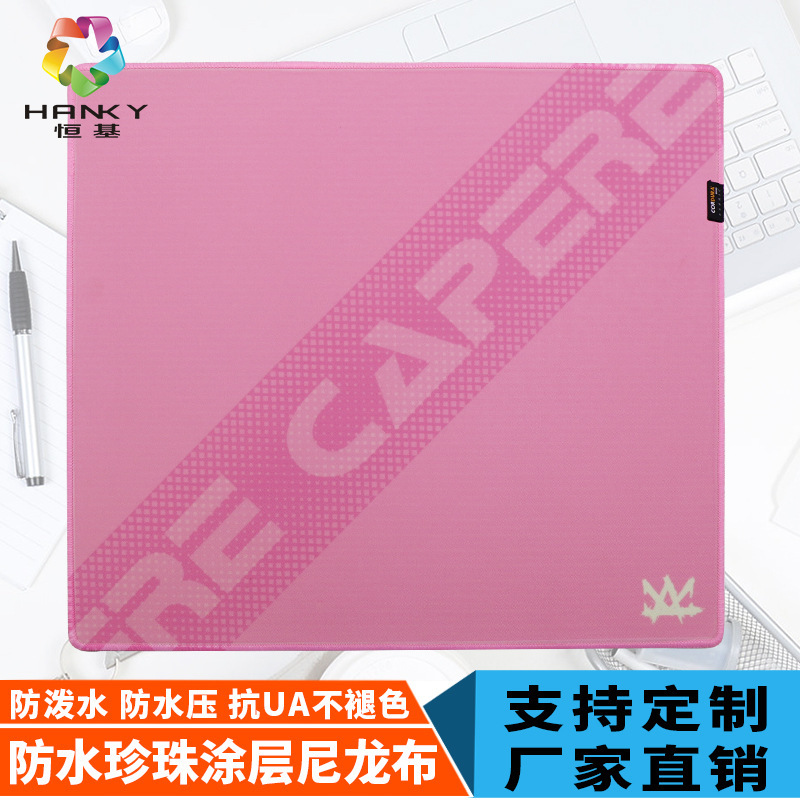 Waterproof Pearl coated nylon cloth flat mouse pad CAPERE water repellent resistant UA colorfast desk mat