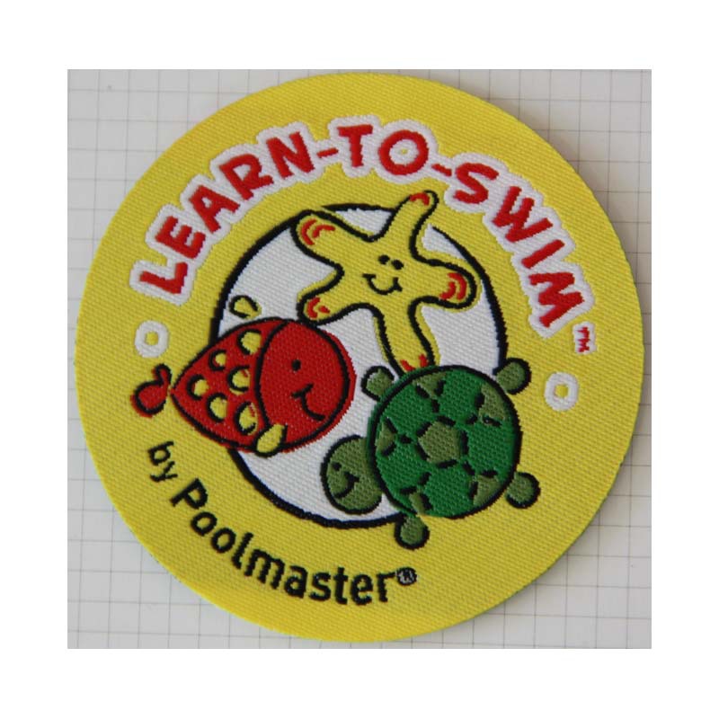 厂家直销圆形织标布标肩章贴标背衬镭射标   织唛