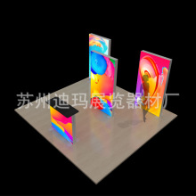 迪玛展示-厂家销售双面立式LED广告卡布灯箱参展背景墙展台