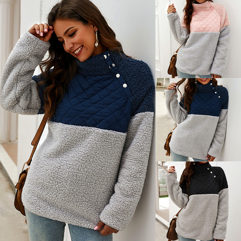 women s thick high-neck long-sleeved jacket sweater NSDY8277