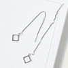 Fashionable sophisticated square long cute earrings with tassels, accessories, wholesale