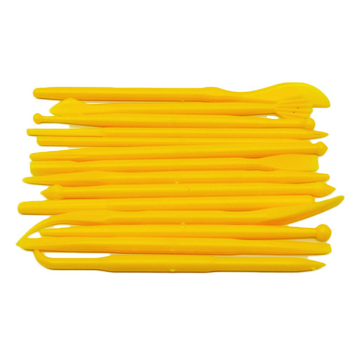 Sugar Craft Cake Carving Tool 14 Pieces Plastic Mini Carving Set Sugar Flower Clay Soft Dough Modeling Clay DIY Making Tool