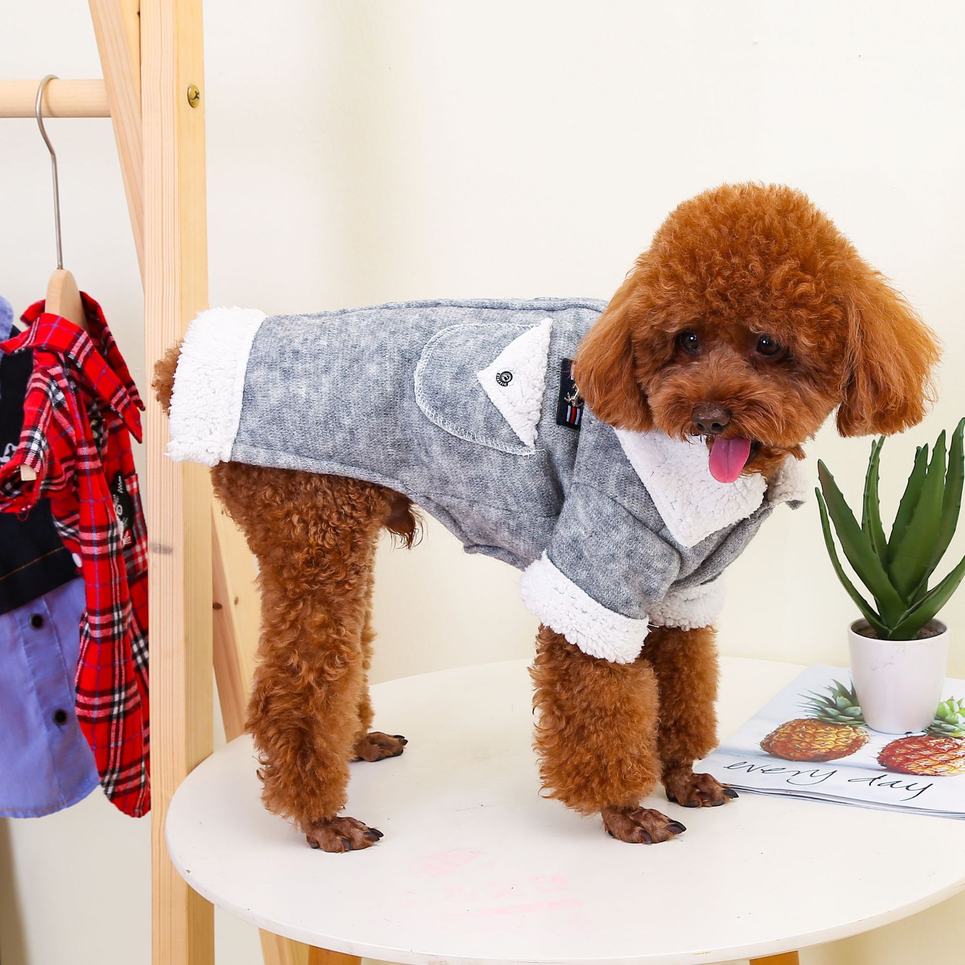 狗狗冬季服裝 2019冬裝 毛線羊羔毛寵物棉衣寵物狗服裝狗衣外套