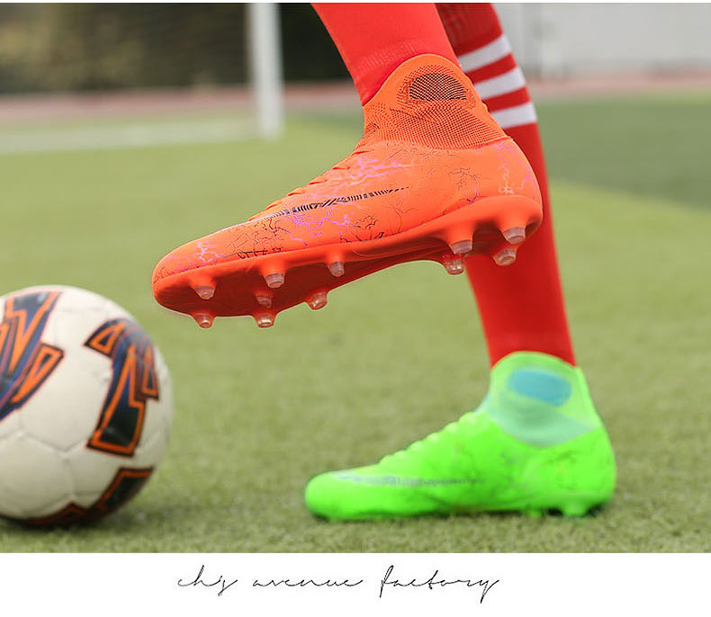 Scarpe da calcio per il commercio estero, da uomo, con suola piatta, unghie rotte, unghie lunghe, erba sintetica, studenti, allenamento, pallone da calcio in pelle per giovani_voghion.com