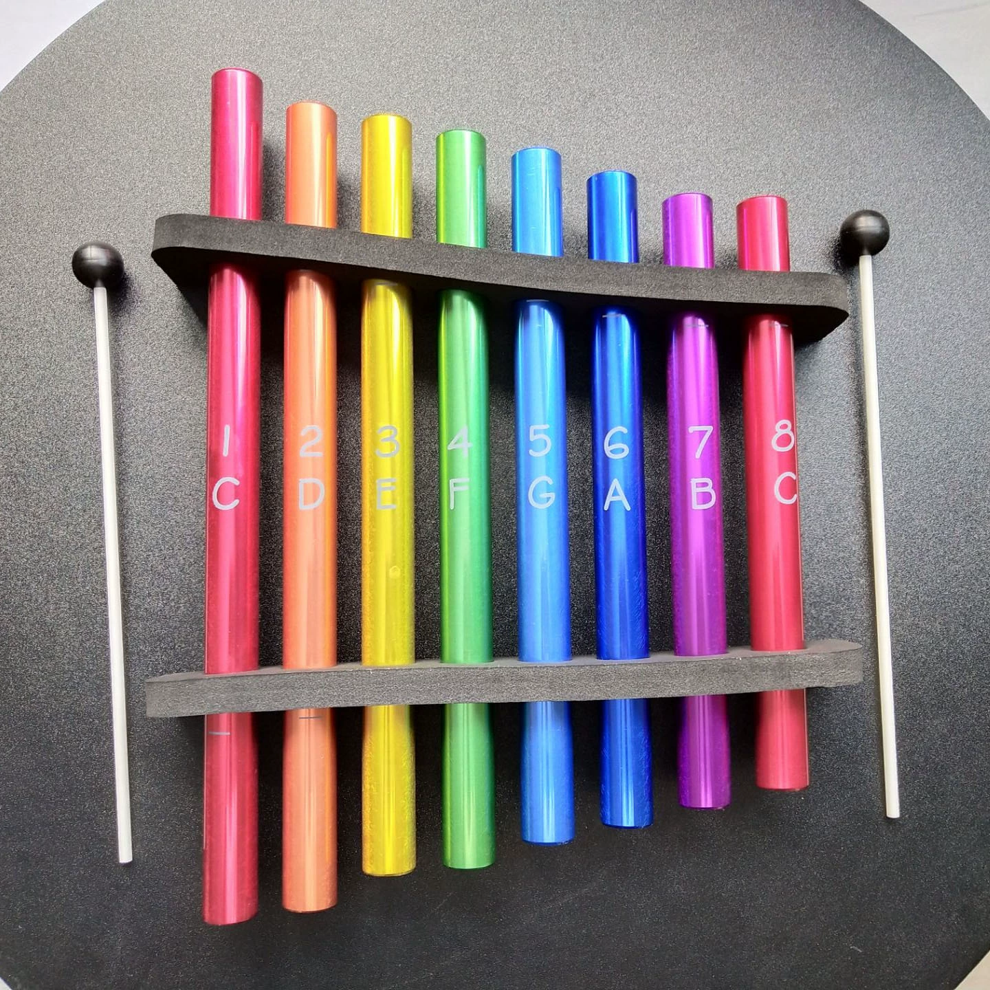 Алюминиевая трубка восьмицветная Детский сад Дети раннего образования интерес интеллект стук перкуссия Музыкальная Игрушка музыкальный инструмент аккордеон портативный