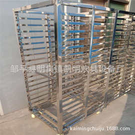 凯明蒸房不锈钢小车  一推三架子车价格 山东不锈钢架子车图片