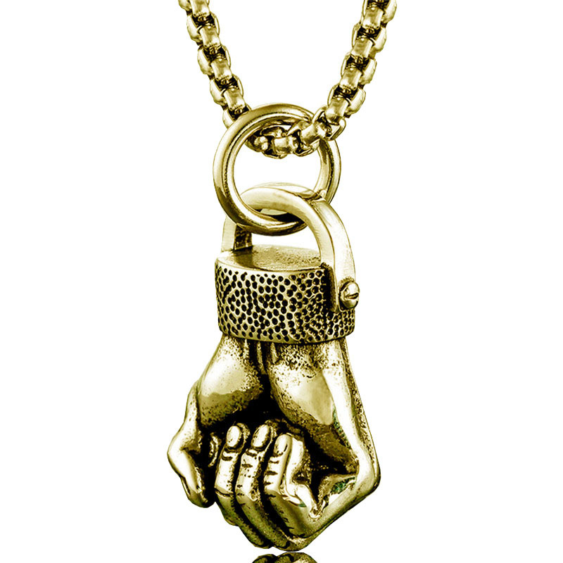 Simple Fist Stainless Steel Necklace Wholesale display picture 3