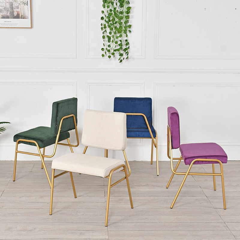 Northern Europe Simplicity Negotiate Conference chair studio Makeup designer Armchair Front VIP chair Iron art Dining chair