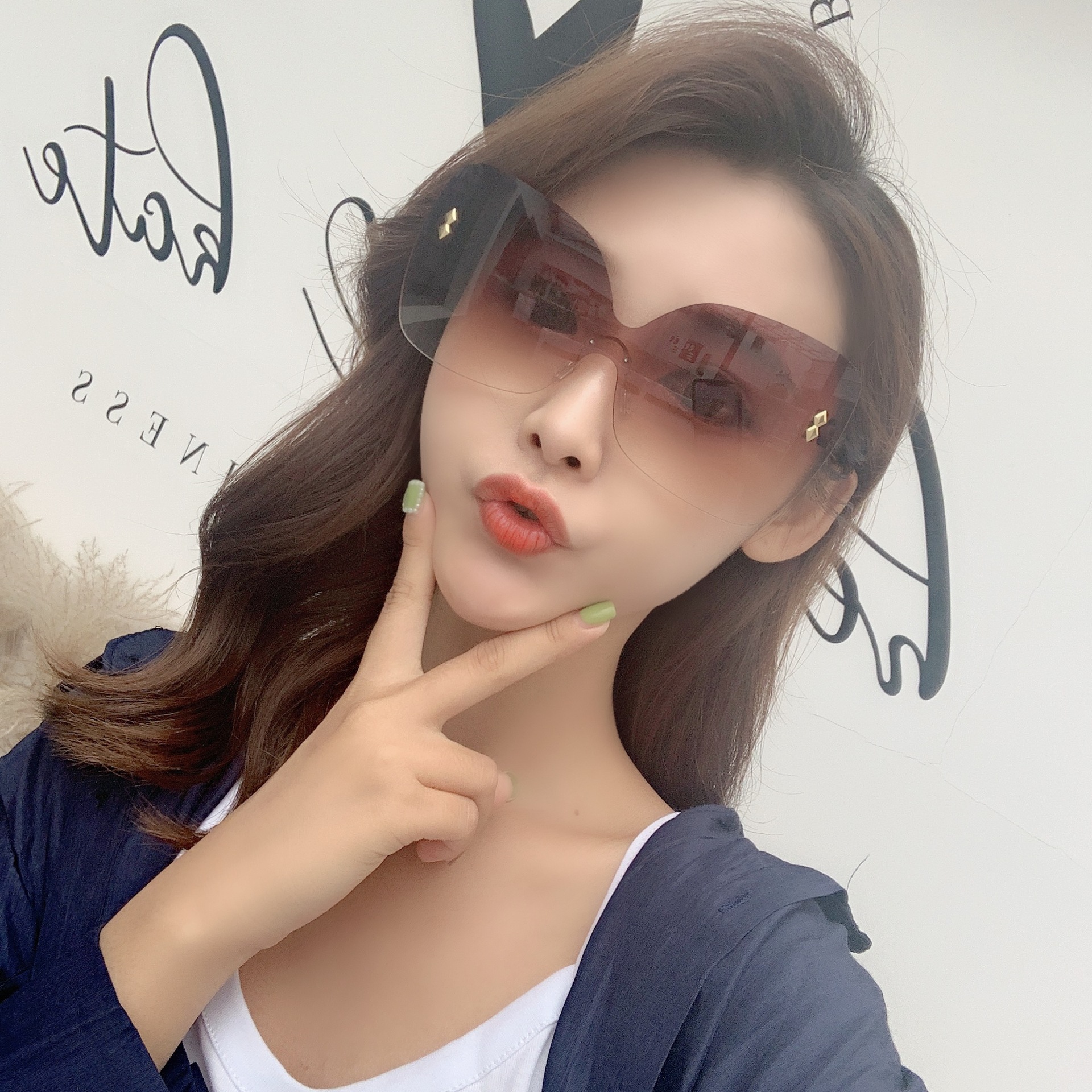 Neue Koreanische Einfache Stil Mode Big Frame Sonnenbrille display picture 14