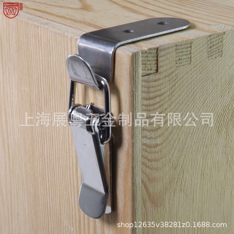 AW105 hebilla de acero inoxidable 304 gancho de bloqueo caja de madera de aluminio de bloqueo caja de bloqueo de bloqueo de barril de bloqueo puerta de gabinete