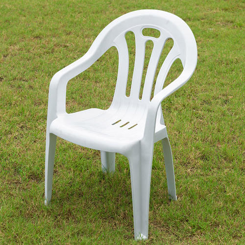 Outdoor plastic backrest chair indoor mahjong chair white large bar stool thick adult backrest dining chair wholesale