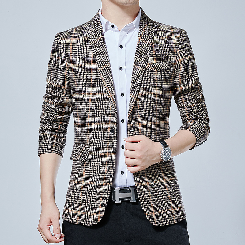 2019年新款秋装男士休闲西服韩版休闲小西装外套单西大码987|ms