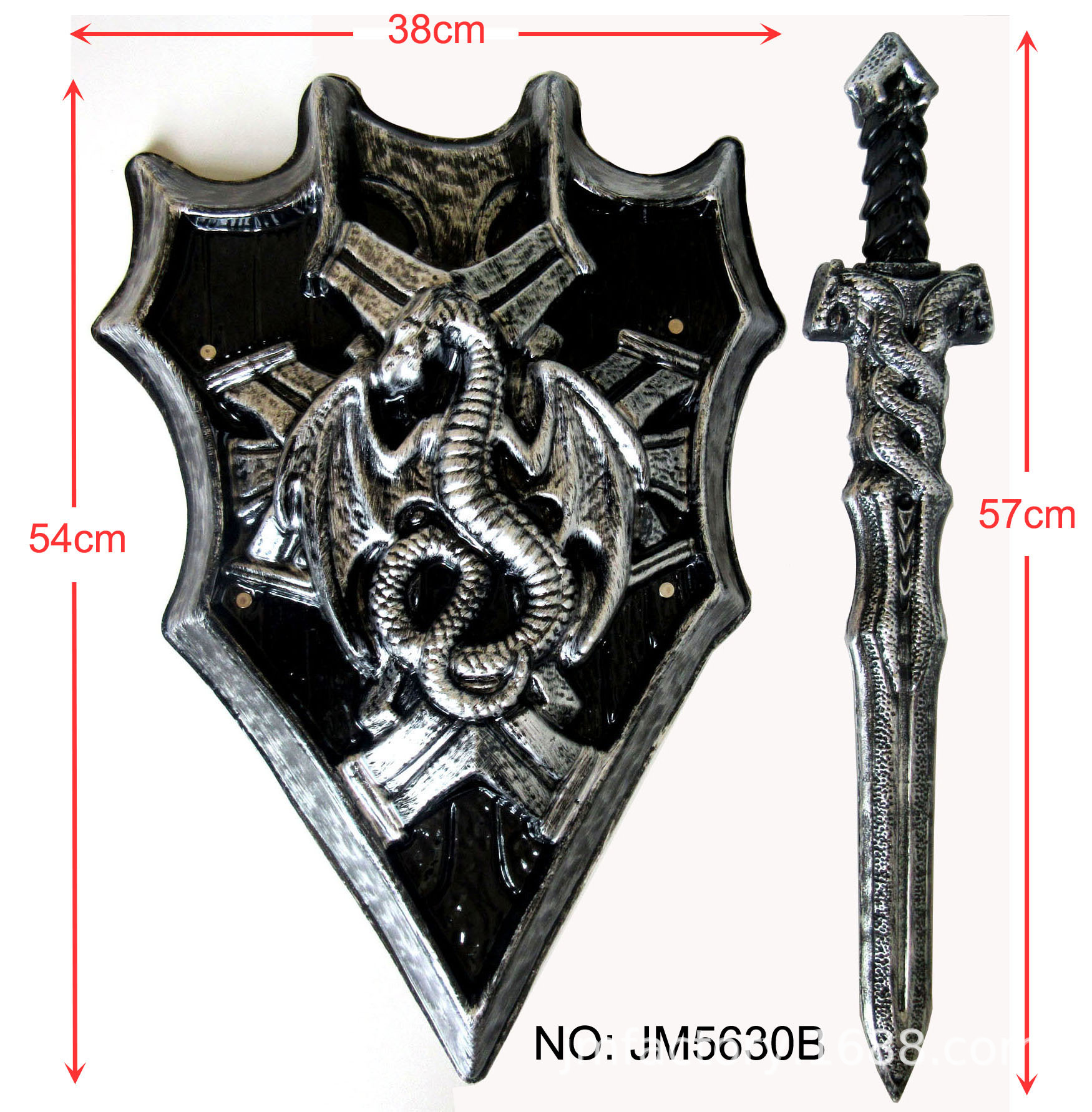 中世纪鬼头盾牌万圣节庆舞会装饰野战游戏装扮塑料玩具道具刀剑