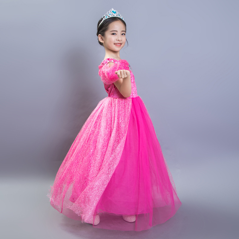 冰雪奇缘公主裙艾莎蓬蓬连衣裙万圣节表演服灰姑娘演出儿童裙子