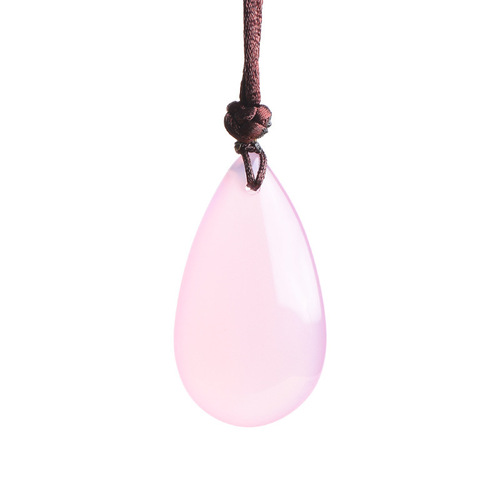 Pink Chalcedony Guanyin Buddha Pendant Hibiscus Jade Agate Jade Peaceful Buckle Ruyi Pendant Manufacturer Live Supply
