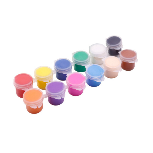 Acrylic paint 3ml 12-color palette brushes 15-piece set of children's painting and graffiti art tools
