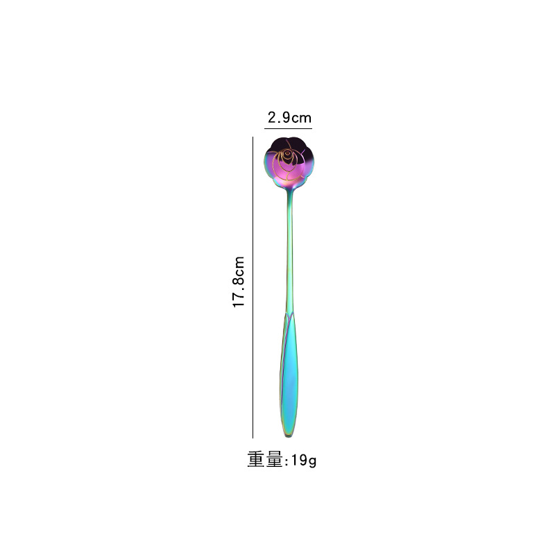긴 손잡이 색상-장미