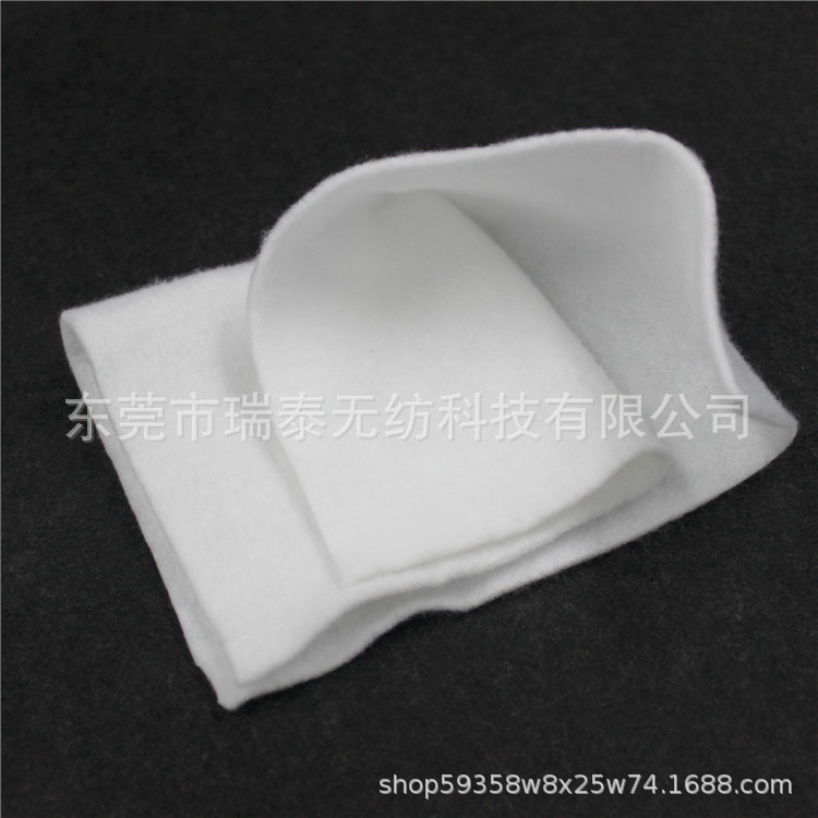 生产针刺棉白色软毛毡布环保涤纶针刺无纺布植物粘胶纤维针棉