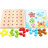 Colorful wooden constructor with clove mushrooms, brainteaser, toy, early education, wholesale