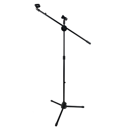 Microphone Stand Double Clamp Microphone Floor Stand Adjustable Height Portable Microphone Floor Stand