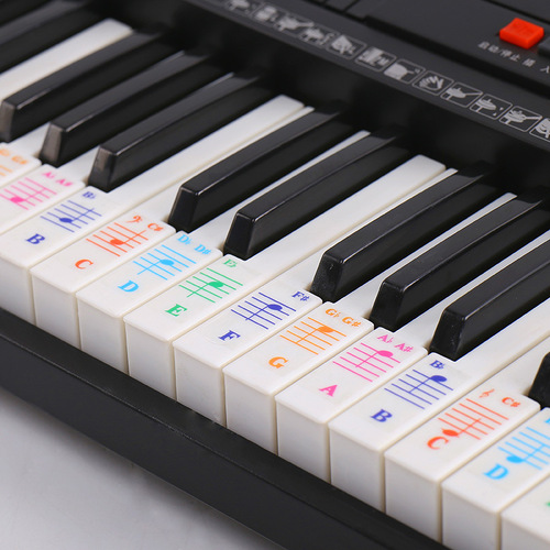 Children's piano keyboard stickers Electronic piano keyboard stickers 88-key piano stickers Colorful piano stickers