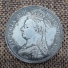 1887 British Malaysia Silver Coin Victoria Vogou to make old white copper foreign silver dollars can sound crafts