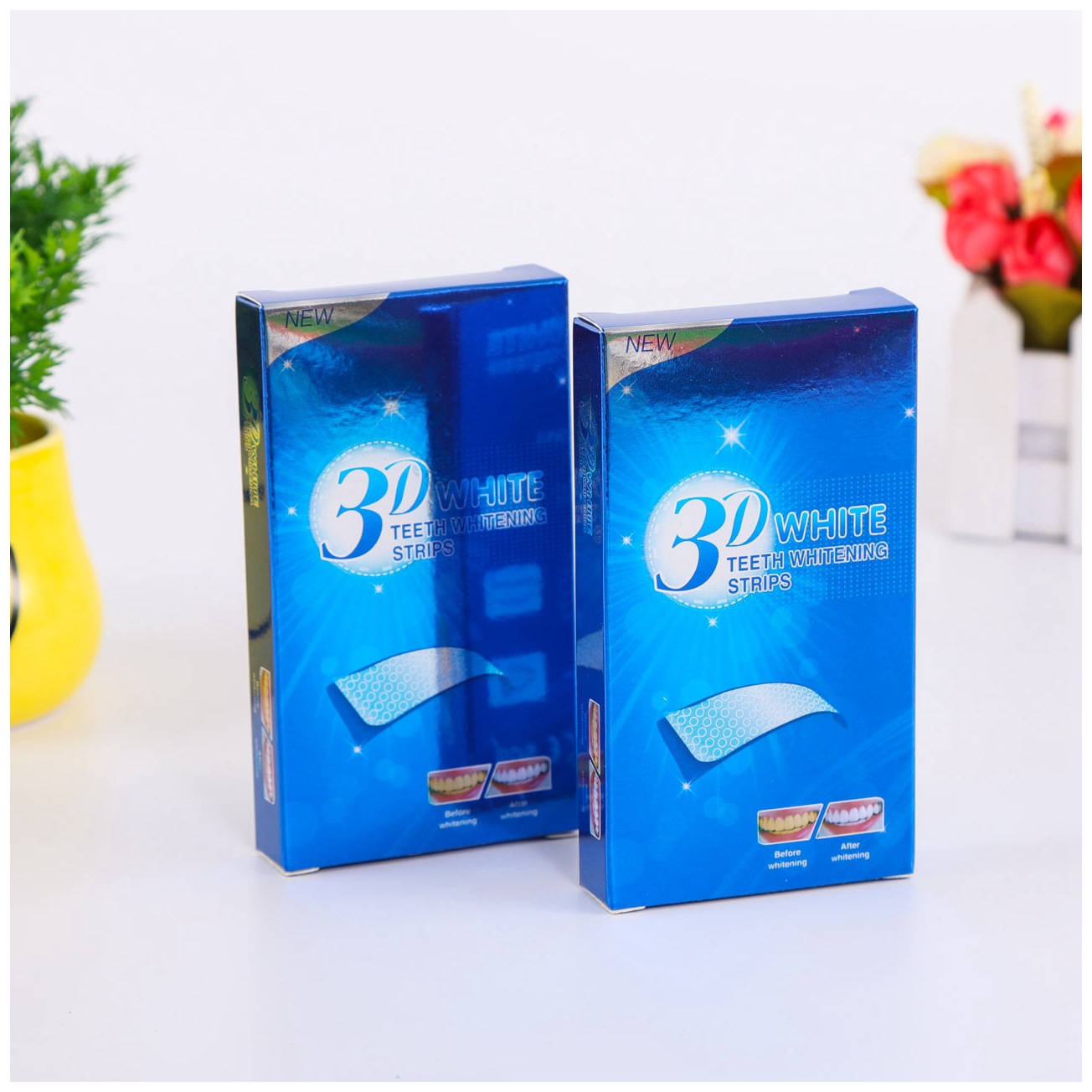 厂家定制银卡包装盒 化妆品纸盒 订做3D美白牙贴纸盒彩印白卡盒子