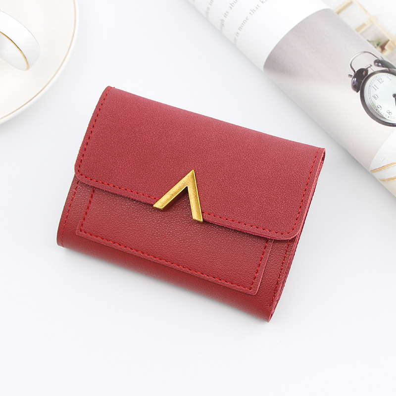 2019 New Korean Simple Women's Wallet Short Large Capacity Girls' Wallet Student Small Card Bag Zero Wallet