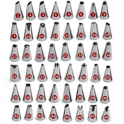 Decorating nozzle set 6-12-24-48 butter nozzle set cookie nozzle cake decorating set baking tools
