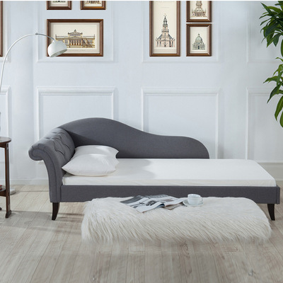 美式布藝沙發床 臥室家具貴妃榻 雙人貴妃椅 酒店定制家具