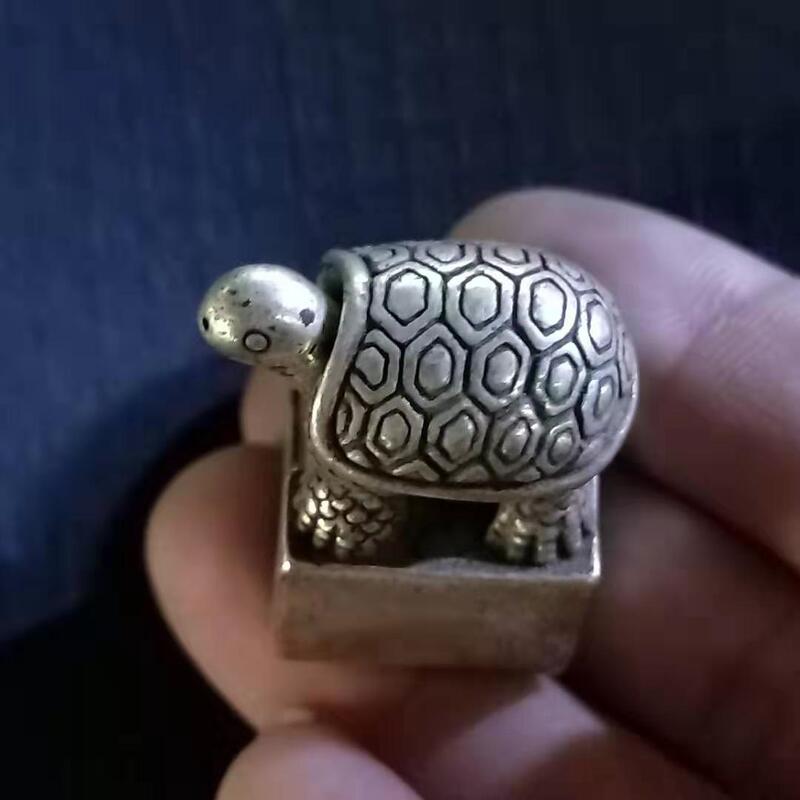 Antique Craft Decorations Miscellaneous Collection Antique Antique White Copper Silver Plated Dragon Turtle Seal Antique Craft Decorations Miscellaneous Collection Antique Antique White Copper Silver Plated Dragon Turtle Seal