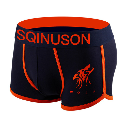 Men's underwear, men's boxer briefs, low-waist cotton personalized Korean style sexy and cute youth boxer briefs