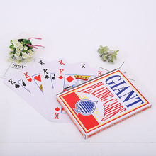 厂家直销A4扑克牌 出口外贸休闲娱乐游戏纸牌9倍大号魔术扑克批