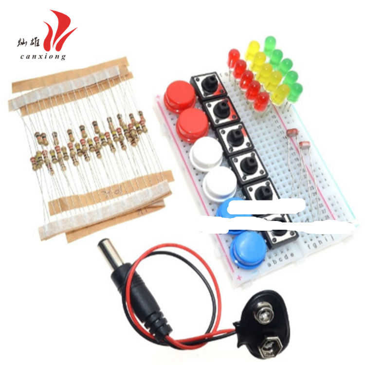 Mini 400孔面包板学习套件 零件包 带LED灯 按键电阻包