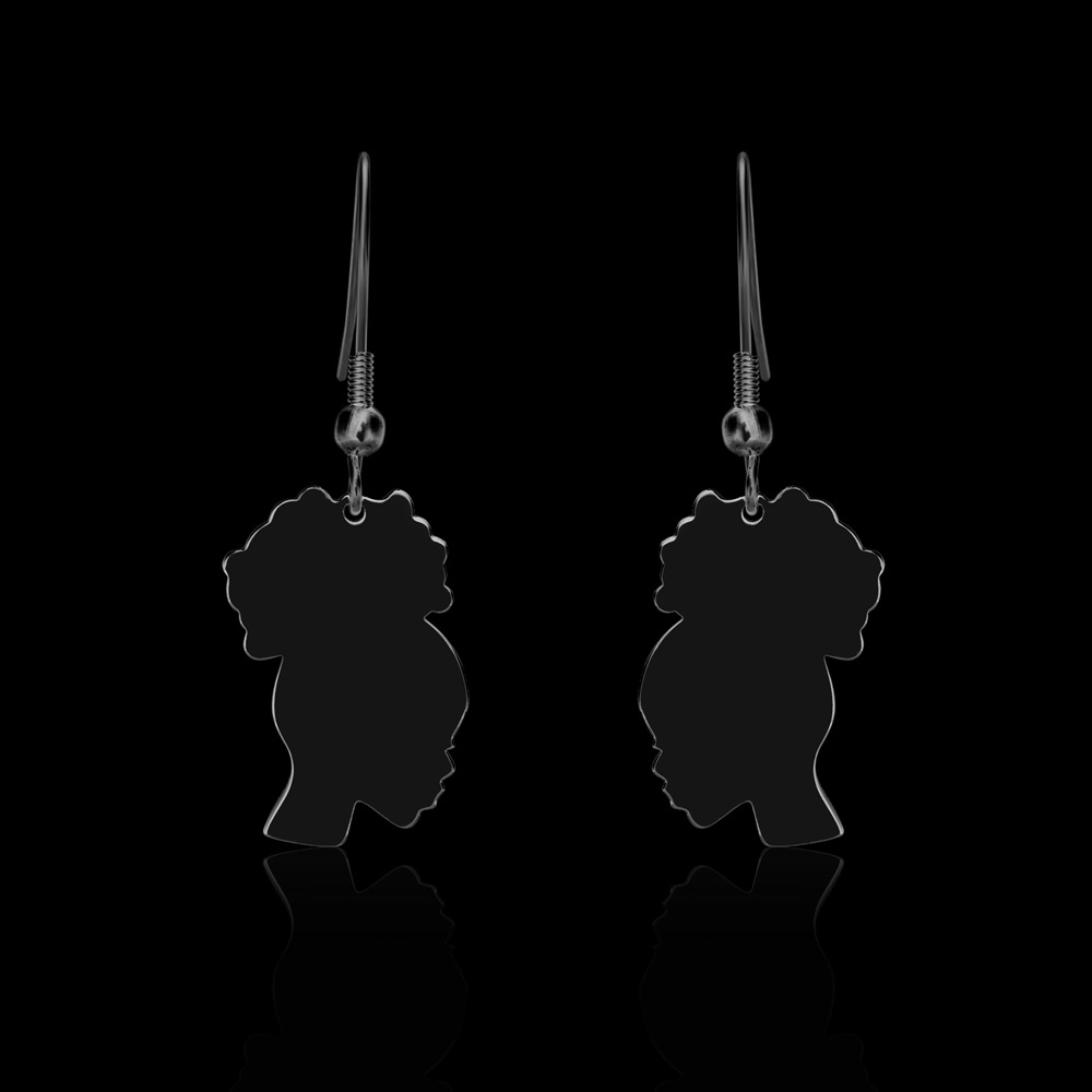 Fashion Portrait Plating 304 Stainless Steel No Inlaid 18K Gold Plated Earrings display picture 1