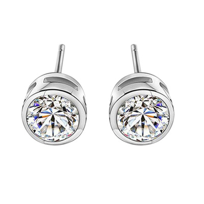 990 Silver earrings Korean Edition circular random Pomegranate Bracelet Silver locks Pendant Ring