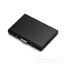 不锈钢黑钛信用卡风琴卡盒收纳盒金属银行名片卡包防消磁RFID跨境